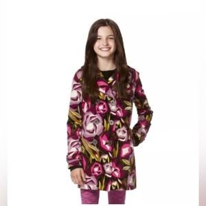 MISSONI Girl’s Velour Velvet Floral Coat Jacket XL 4T/5T